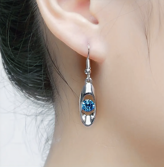 Fashion Crystal Drop Oval Dangle Earrings