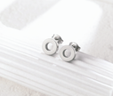 Minimalist 5mm Stainless Steel Open Circle Stud Earrings