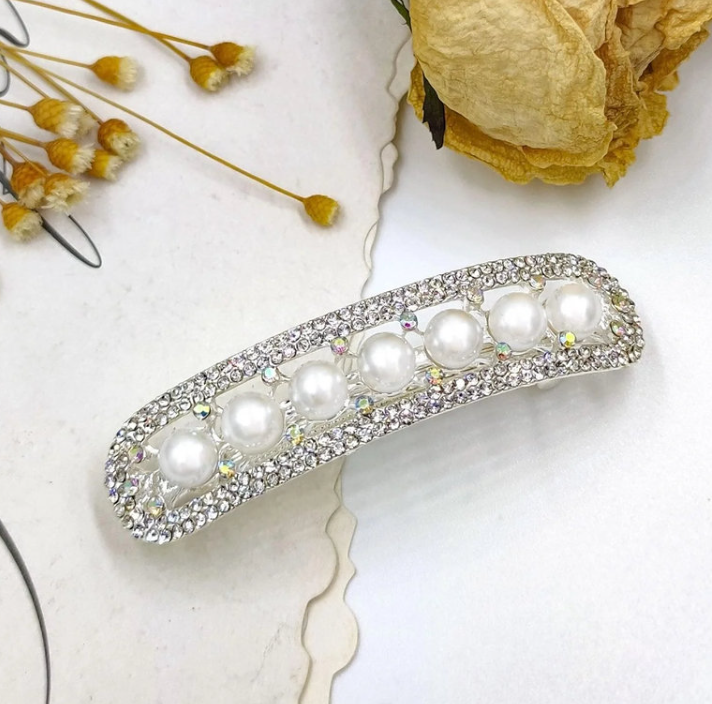 Silver patent hair clip (Copy) (Copy)