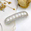 Pearl & Rhinestone Hair Clip – Silver Crystal Barrette