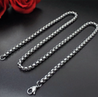 24 Inch Minimalist Square Link Box Chain – 2mm Silver Steel Jewelry