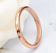 3mm Rose Gold-Tone Stainless Steel Anxiety Relief Spinner Ring