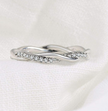 Elegant 3mm Silver-Tone Stainless Steel Cross-Wound Zirconia Ring