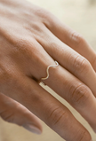 Classic 2mm Silver-Tone Stainless Steel Curved Wave Ring