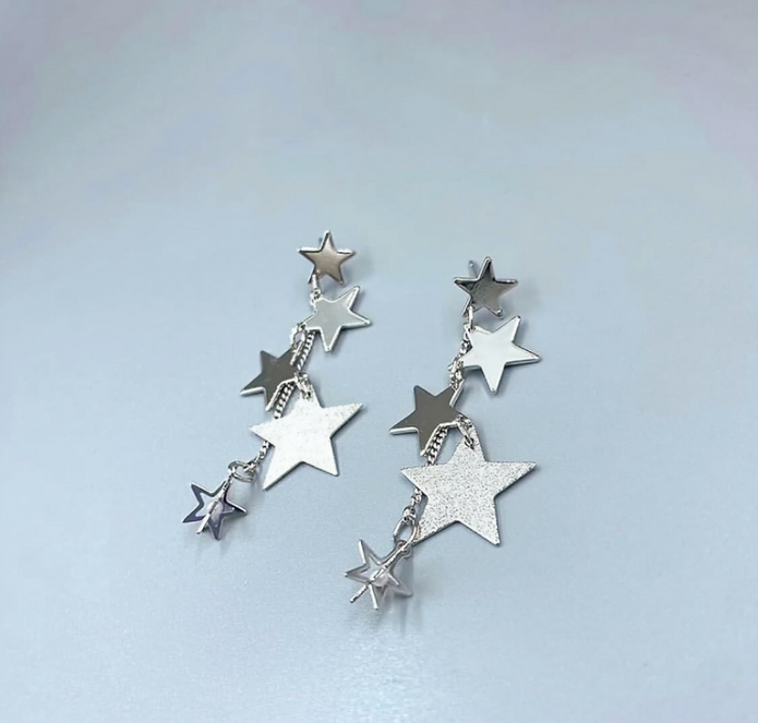 Sparkly Star Drop Earrings