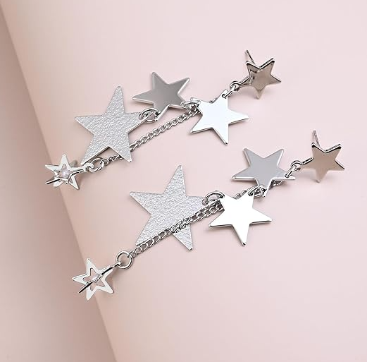 Sparkly Star Drop Earrings