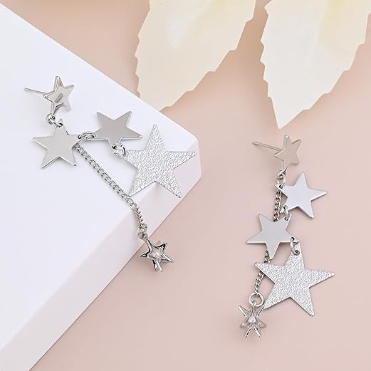 Sparkly Star Drop Earrings