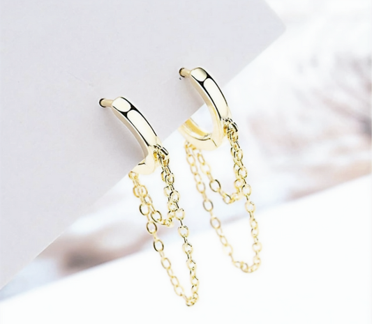 Sterling Silver Chain Earrings