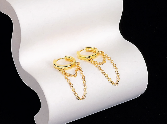 Sterling Silver Chain Earrings