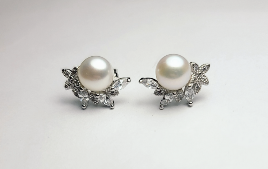 Pearl Sterling Silver Earrings