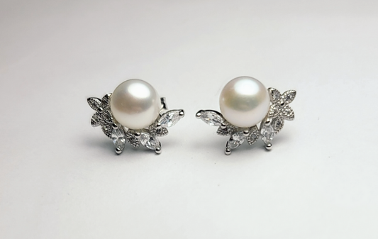 Pearl Sterling Silver Earrings