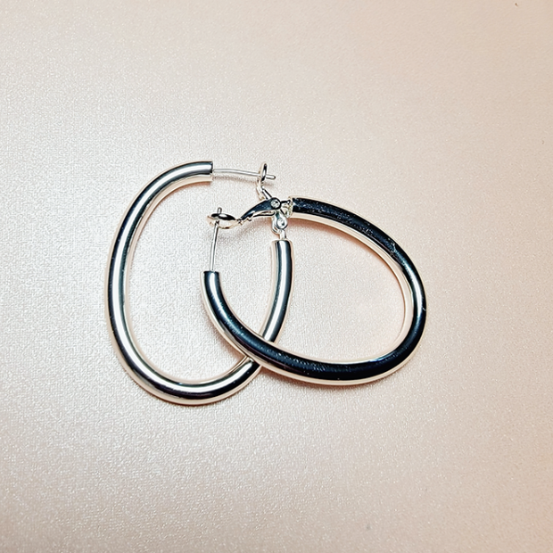 Classic 25mm Silver Hoop Earrings – 925 Sterling Silver Jewelry