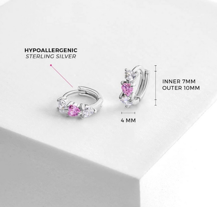 Sterling Silver Hhuggie Hoop Earrings