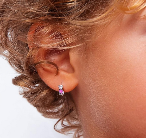 Sterling Silver Hhuggie Hoop Earrings
