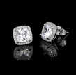 Brilliant Cushion Cut Stud Earrings – 925 Sterling Silver Jewelry