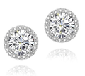 Brilliant Stud Earrings – 925 Sterling Silver Hypoallergenic