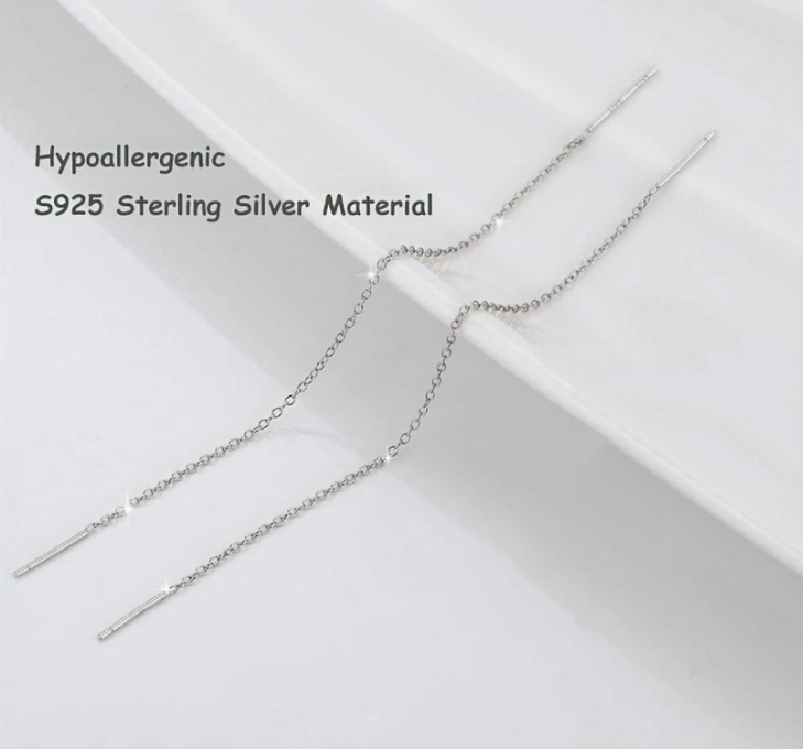 Sterling Silver Chain Earrings