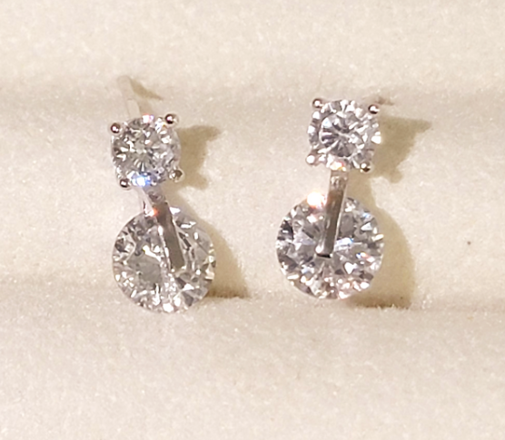 Brilliant Cubic Zirconia Drop Earrings – 925 Sterling Silver