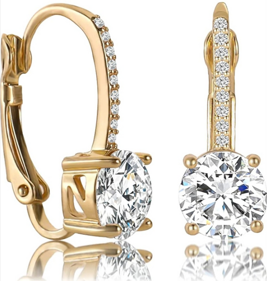 Sterling Silver Leverback Drop Earrings