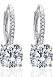 Classic Leverback Drop Earrings – 925 Sterling Silver with Cubic Zirconia