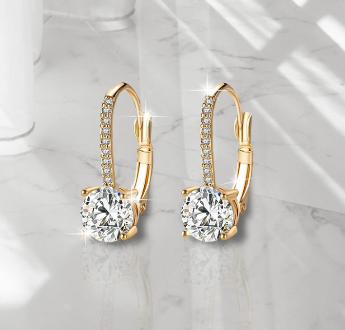 Sterling Silver Leverback Drop Earrings