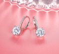 Classic Leverback Drop Earrings – 925 Sterling Silver with Cubic Zirconia