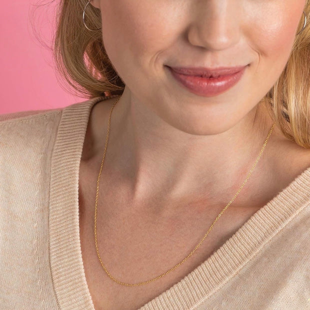 Minimalist Gold Plated 925 Silver Cable Chain – Thin Everyday Necklace