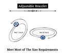 Adjustable Stainless Steel Evil Eye Bracelet