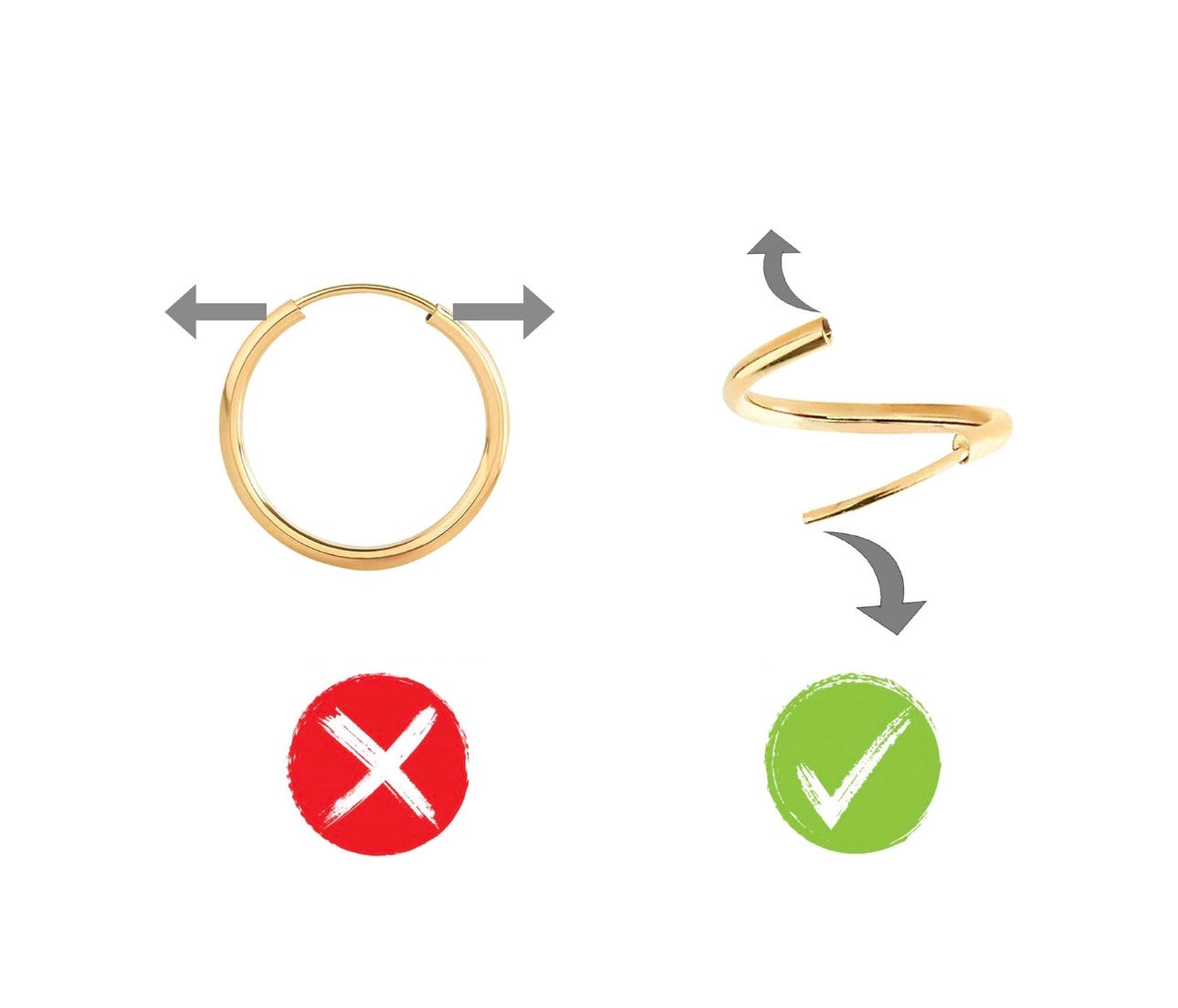 14K Gold Small Hoop Earrings