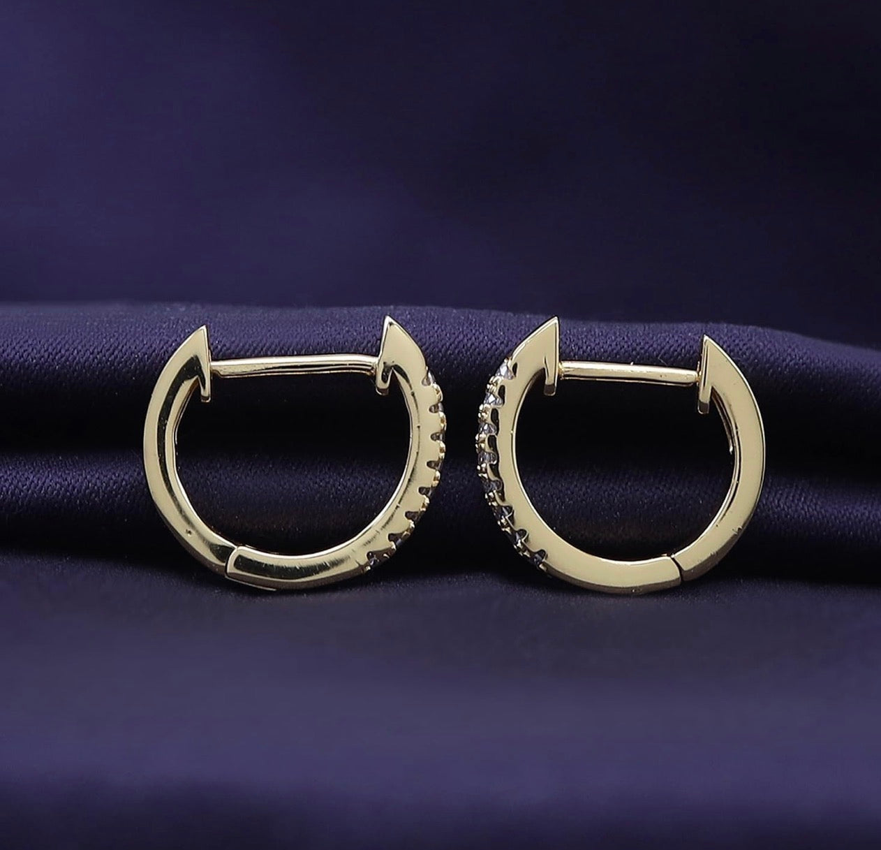 Gold Plated Mini Huggie Earrings