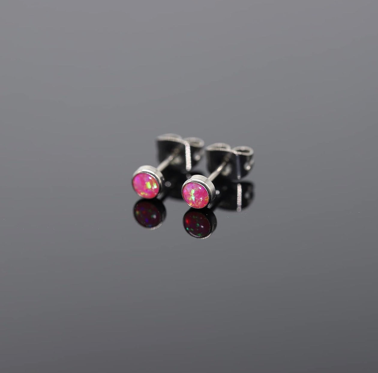 Titanium Opal Stud Earrings