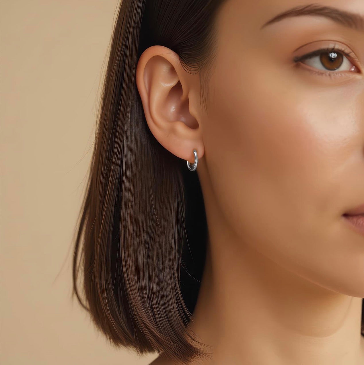 Small Silver Hoop Earrings