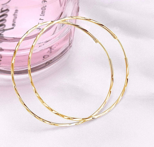 Diamond Cut Square Tube Earrings
