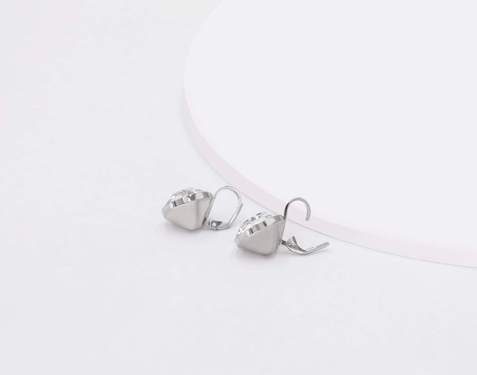 Sparkling Bella Clear Crystal Drop Earrings – 18K Gold Plated