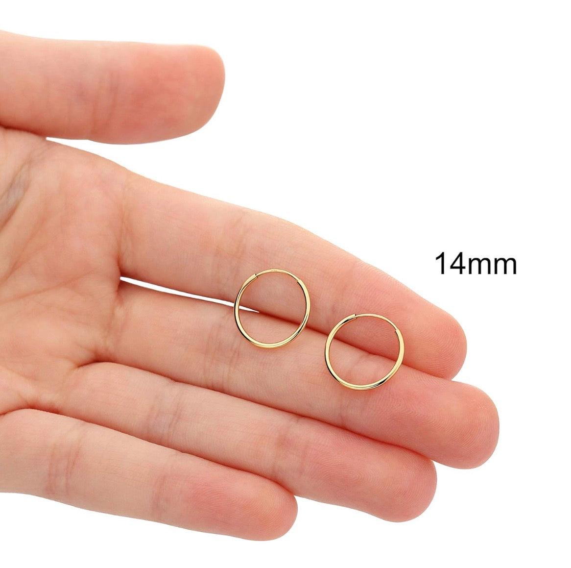 14K Gold Small Hoop Earrings