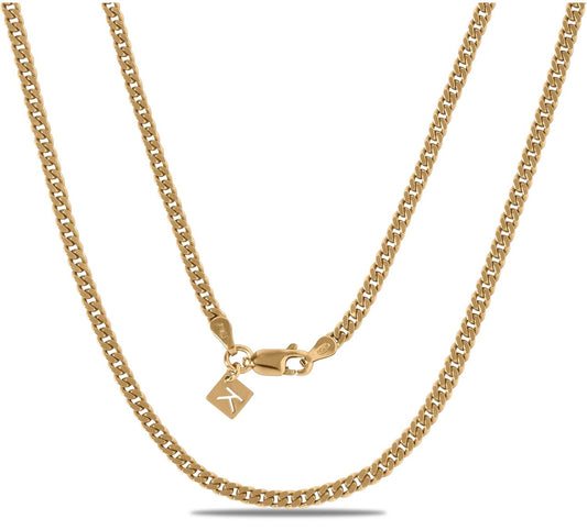 925 Sterling Silver Curb Necklace 2 mm