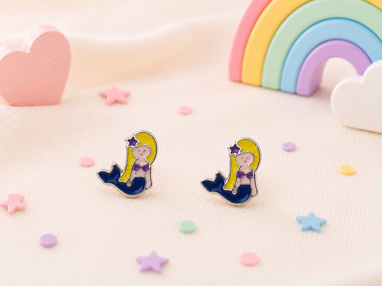 Playful & Hypoallergenic Kids Enamel Stud Earrings Collection
