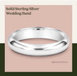 Classic Silver Wedding Band Ring – 4mm High-Quality 925 Sterling Silver