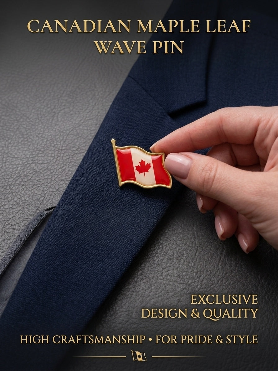 Canadian Flag Metal Lapel Pin.