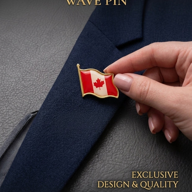Canadian Flag Metal Lapel Pin.