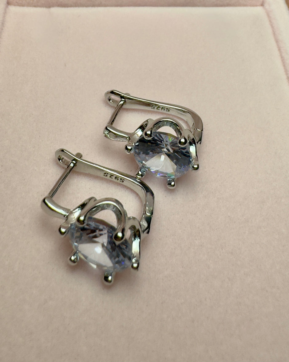Modern U-Shaped Geometric Earrings – Elegant 925 Sterling Silver