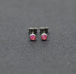 Hypoallergenic Titanium Pink Opal Stud Earrings for Sensitive Ears