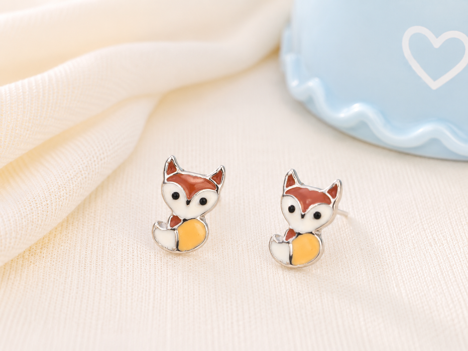Playful & Hypoallergenic Kids Enamel Stud Earrings Collection