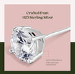 Elegant 8mm Moissanite-Alternative CZ Stud Earrings – 925 Sterling Silver