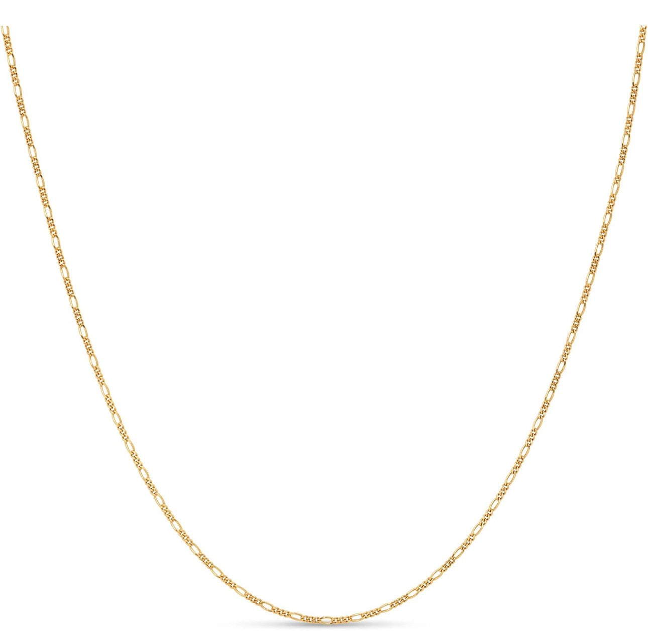 Sterling Silver Figaro Chain Necklace 1.3 mm