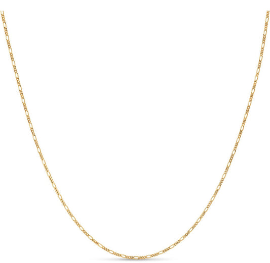 Sterling Silver Figaro Chain Necklace 1.3 mm