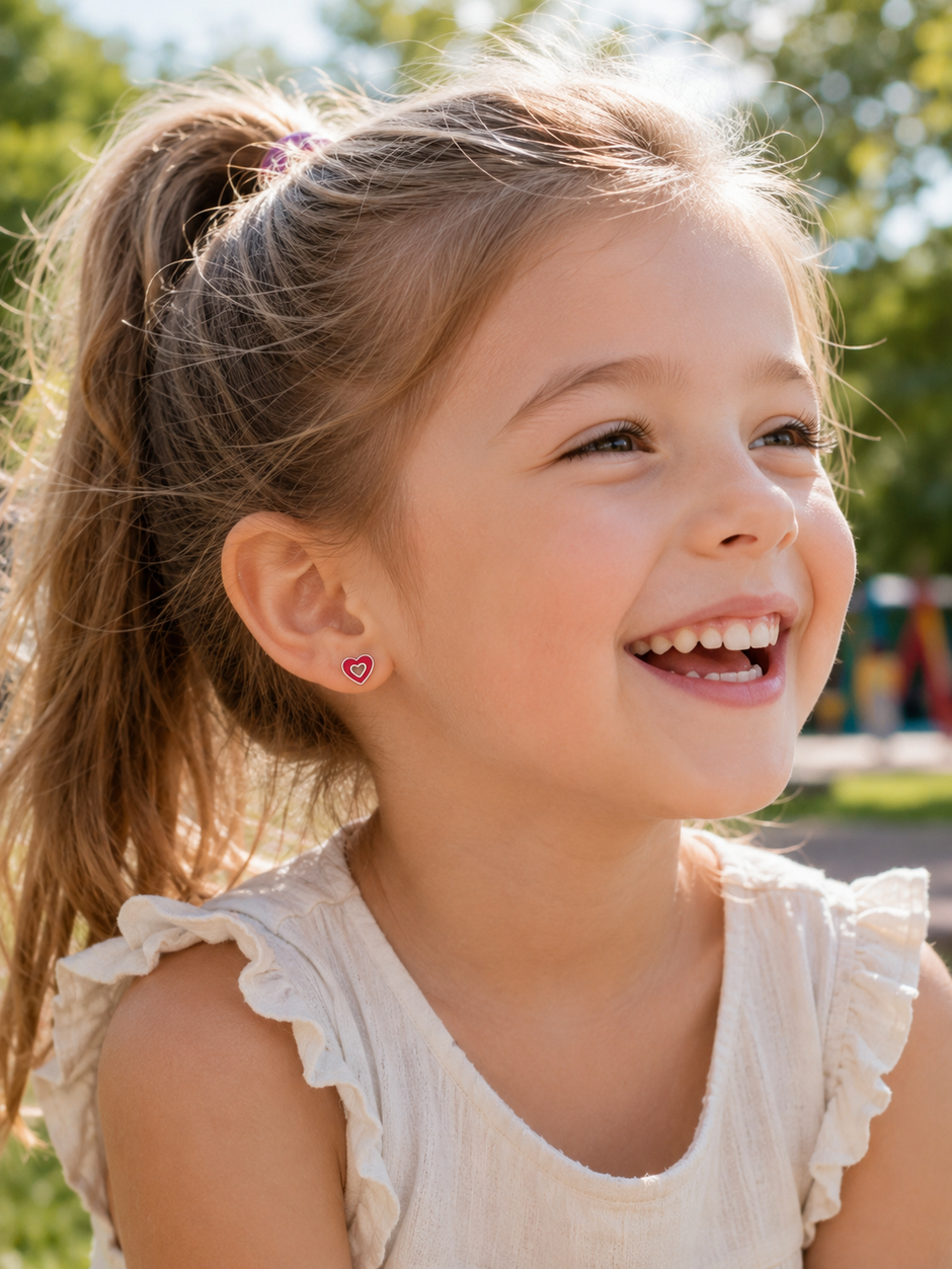 Playful & Hypoallergenic Kids Enamel Stud Earrings Collection