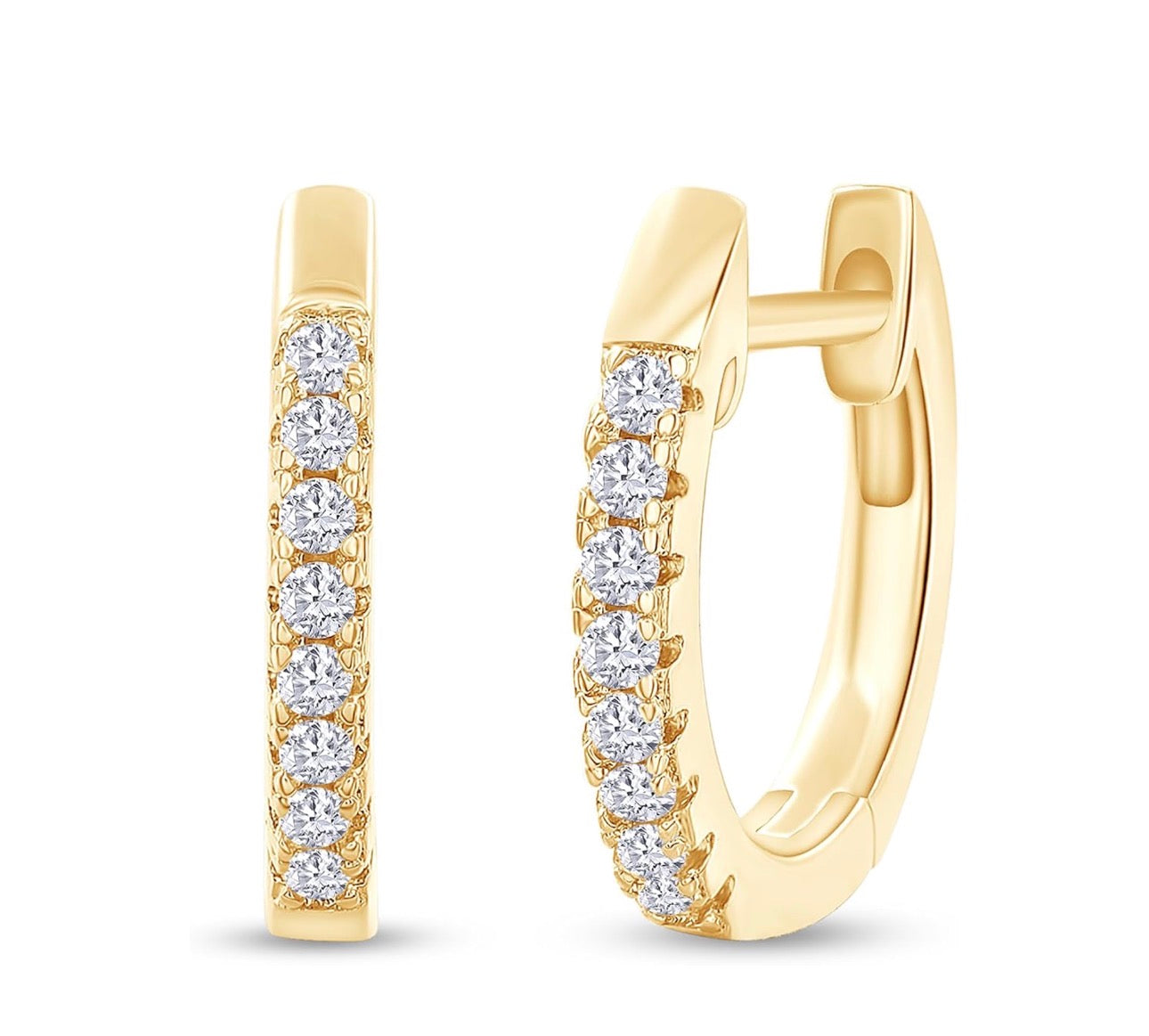 Gold Plated Mini Huggie Earrings