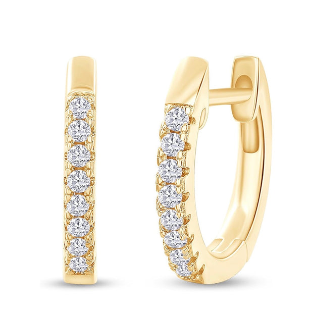 Minimalist Gold-Plated Mini Huggie Earrings in Authentic 925 Silver