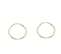 14K Solid Gold Small Hoop Earrings – 14mm Everyday Classic Hoops